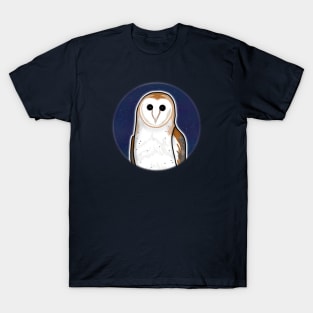 Starry Night Barn Owl (Small Print) T-Shirt